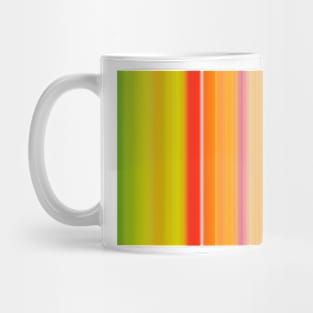 Lime Green Orange Stripes Mug